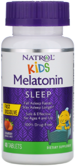 KIDS - Melatonin 1 mg - Fast Dissolve - 40 Tablets - Strawberry
