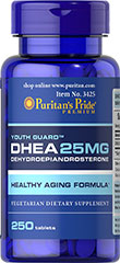 DHEA 25 mg Puritans Pride 250 Comprimidos